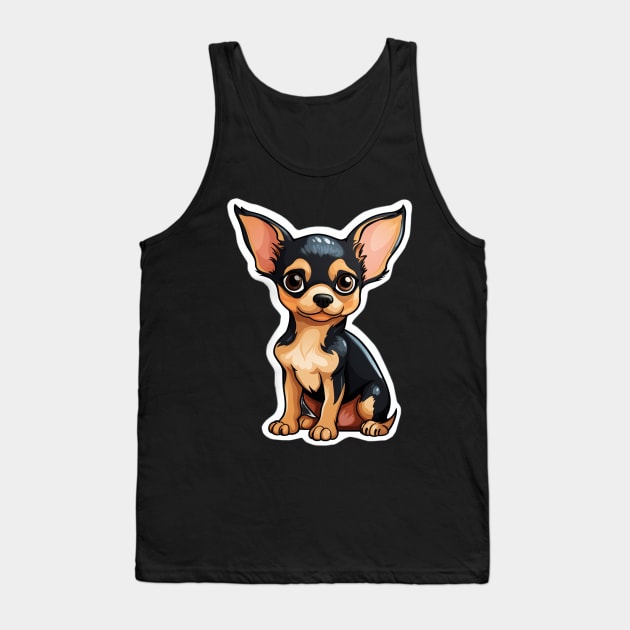 Cute Chihuahua Dog - Dogs Chihuahuas Tank Top by fromherotozero